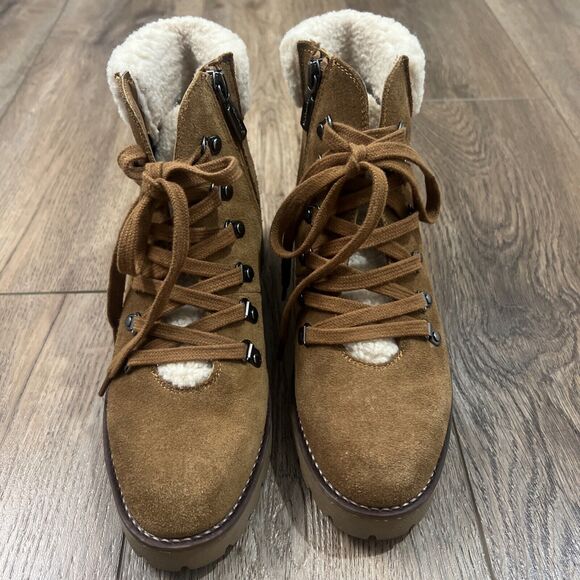 Blondo Boot Womens 7 Devin Waterproof Leather Vamp Hiking Combat Lug Sole - Picture 2 of 14